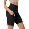 imageODODOS Womens Tummy Control Yoga Shorts 20 with Pockets High Waist Athletic Workout Shorts5quot  8quot  10quot InseamBlack