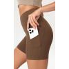 imageODODOS Womens Tummy Control Yoga Shorts 20 with Pockets High Waist Athletic Workout Shorts5quot  8quot  10quot InseamBrunette