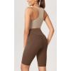 imageODODOS Womens Tummy Control Yoga Shorts 20 with Pockets High Waist Athletic Workout Shorts5quot  8quot  10quot InseamBrunette