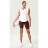 imageODODOS Womens Tummy Control Yoga Shorts 20 with Pockets High Waist Athletic Workout Shorts5quot  8quot  10quot InseamBurgundy