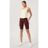 imageODODOS Womens Tummy Control Yoga Shorts 20 with Pockets High Waist Athletic Workout Shorts5quot  8quot  10quot InseamBurgundy