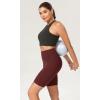 imageODODOS Womens Tummy Control Yoga Shorts 20 with Pockets High Waist Athletic Workout Shorts5quot  8quot  10quot InseamBurgundy
