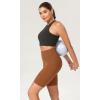 imageODODOS Womens Tummy Control Yoga Shorts 20 with Pockets High Waist Athletic Workout Shorts5quot  8quot  10quot InseamCaramel