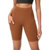 imageODODOS Womens Tummy Control Yoga Shorts 20 with Pockets High Waist Athletic Workout Shorts5quot  8quot  10quot InseamCaramel