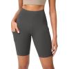 imageODODOS Womens Tummy Control Yoga Shorts 20 with Pockets High Waist Athletic Workout Shorts5quot  8quot  10quot InseamCharcoal