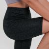 imageODODOS Womens Tummy Control Yoga Shorts 20 with Pockets High Waist Athletic Workout Shorts5quot  8quot  10quot InseamCharcoal Leopard