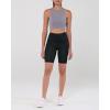 imageODODOS Womens Tummy Control Yoga Shorts 20 with Pockets High Waist Athletic Workout Shorts5quot  8quot  10quot InseamCharcoal Leopard
