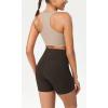 imageODODOS Womens Tummy Control Yoga Shorts 20 with Pockets High Waist Athletic Workout Shorts5quot  8quot  10quot InseamDark Brown