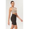 imageODODOS Womens Tummy Control Yoga Shorts 20 with Pockets High Waist Athletic Workout Shorts5quot  8quot  10quot InseamDark Brown