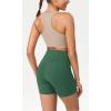 imageODODOS Womens Tummy Control Yoga Shorts 20 with Pockets High Waist Athletic Workout Shorts5quot  8quot  10quot InseamDark Green