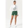imageODODOS Womens Tummy Control Yoga Shorts 20 with Pockets High Waist Athletic Workout Shorts5quot  8quot  10quot InseamDark Green