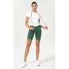 imageODODOS Womens Tummy Control Yoga Shorts 20 with Pockets High Waist Athletic Workout Shorts5quot  8quot  10quot InseamDark Green