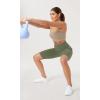 imageODODOS Womens Tummy Control Yoga Shorts 20 with Pockets High Waist Athletic Workout Shorts5quot  8quot  10quot InseamDark Olive