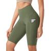 imageODODOS Womens Tummy Control Yoga Shorts 20 with Pockets High Waist Athletic Workout Shorts5quot  8quot  10quot InseamDark Olive