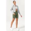 imageODODOS Womens Tummy Control Yoga Shorts 20 with Pockets High Waist Athletic Workout Shorts5quot  8quot  10quot InseamDark Olive