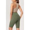 imageODODOS Womens Tummy Control Yoga Shorts 20 with Pockets High Waist Athletic Workout Shorts5quot  8quot  10quot InseamDark Olive