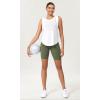 imageODODOS Womens Tummy Control Yoga Shorts 20 with Pockets High Waist Athletic Workout Shorts5quot  8quot  10quot InseamDark Olive