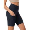 imageODODOS Womens Tummy Control Yoga Shorts 20 with Pockets High Waist Athletic Workout Shorts5quot  8quot  10quot InseamDeep Navy