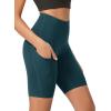 imageODODOS Womens Tummy Control Yoga Shorts 20 with Pockets High Waist Athletic Workout Shorts5quot  8quot  10quot InseamForest Teal