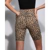 imageODODOS Womens Tummy Control Yoga Shorts 20 with Pockets High Waist Athletic Workout Shorts5quot  8quot  10quot InseamLeopard