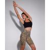imageODODOS Womens Tummy Control Yoga Shorts 20 with Pockets High Waist Athletic Workout Shorts5quot  8quot  10quot InseamLeopard