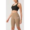 imageODODOS Womens Tummy Control Yoga Shorts 20 with Pockets High Waist Athletic Workout Shorts5quot  8quot  10quot InseamLight Brown