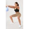 imageODODOS Womens Tummy Control Yoga Shorts 20 with Pockets High Waist Athletic Workout Shorts5quot  8quot  10quot InseamLight Brown
