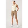 imageODODOS Womens Tummy Control Yoga Shorts 20 with Pockets High Waist Athletic Workout Shorts5quot  8quot  10quot InseamLight Brown