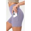 imageODODOS Womens Tummy Control Yoga Shorts 20 with Pockets High Waist Athletic Workout Shorts5quot  8quot  10quot InseamLilac Smoke