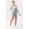 imageODODOS Womens Tummy Control Yoga Shorts 20 with Pockets High Waist Athletic Workout Shorts5quot  8quot  10quot InseamLilac Smoke