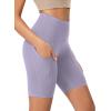imageODODOS Womens Tummy Control Yoga Shorts 20 with Pockets High Waist Athletic Workout Shorts5quot  8quot  10quot InseamLilac Smoke