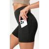 imageODODOS Womens Tummy Control Yoga Shorts 20 with Pockets High Waist Athletic Workout Shorts5quot  8quot  10quot InseamWave Black