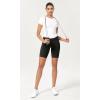 imageODODOS Womens Tummy Control Yoga Shorts 20 with Pockets High Waist Athletic Workout Shorts5quot  8quot  10quot InseamWave Black