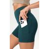 imageODODOS Womens Tummy Control Yoga Shorts 20 with Pockets High Waist Athletic Workout Shorts5quot  8quot  10quot InseamWave Forest Teal