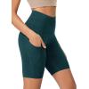 imageODODOS Womens Tummy Control Yoga Shorts 20 with Pockets High Waist Athletic Workout Shorts5quot  8quot  10quot InseamWave Forest Teal