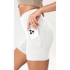 imageODODOS Womens Tummy Control Yoga Shorts 20 with Pockets High Waist Athletic Workout Shorts5quot  8quot  10quot InseamWhite