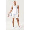 imageODODOS Womens Tummy Control Yoga Shorts 20 with Pockets High Waist Athletic Workout Shorts5quot  8quot  10quot InseamWhite