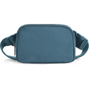 imageODODOS Unisex Mini Belt Bag with Adjustable Strap Small Fanny Pack for Workout Running Traveling Hiking IvoryBlue