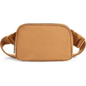 imageODODOS Unisex Mini Belt Bag with Adjustable Strap Small Fanny Pack for Workout Running Traveling Hiking IvoryBronze