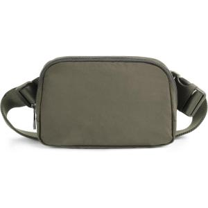 imageODODOS Unisex Mini Belt Bag with Adjustable Strap Small Fanny Pack for Workout Running Traveling Hiking IvoryDark Umber