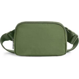 imageODODOS Unisex Mini Belt Bag with Adjustable Strap Small Fanny Pack for Workout Running Traveling Hiking IvoryDeep Khaki
