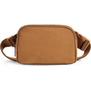 imageODODOS Unisex Mini Belt Bag with Adjustable Strap Small Fanny Pack for Workout Running Traveling Hiking IvorySugar Almond