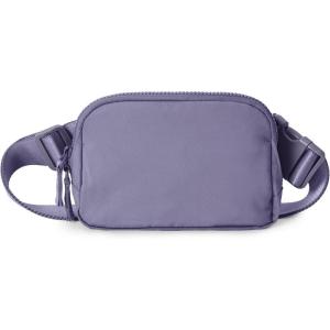imageODODOS Unisex Mini Belt Bag with Adjustable Strap Small Fanny Pack for Workout Running Traveling Hiking IvoryUltra Violet