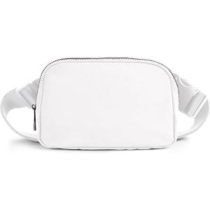 imageODODOS Unisex Mini Belt Bag with Adjustable Strap Small Fanny Pack for Workout Running Traveling Hiking IvoryWhite