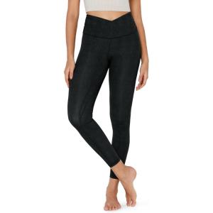 imageODODOS Womens Cross Waist Yoga Leggings with Inner Pocket 23quot25quot28quot Gathered Crossover Workout Yoga PantsNight Rain