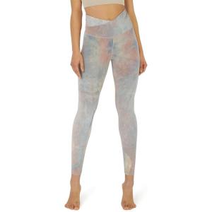 imageODODOS Womens Cross Waist Yoga Leggings with Inner Pocket 23quot25quot28quot Gathered Crossover Workout Yoga PantsTie Dye Cotton Candy