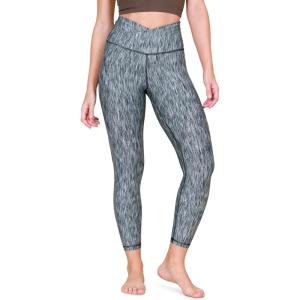 imageODODOS Womens Cross Waist Yoga Leggings with Inner Pocket 23quot25quot28quot Gathered Crossover Workout Yoga PantsWave Gray