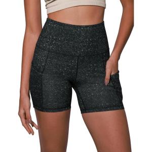 imageODODOS Womens Tummy Control Yoga Shorts 20 with Pockets High Waist Athletic Workout Shorts5quot  8quot  10quot InseamBlack Dot
