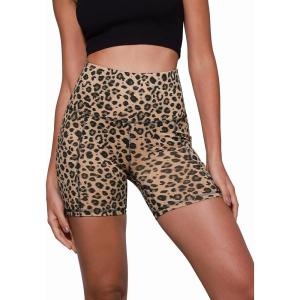 imageODODOS Womens Tummy Control Yoga Shorts 20 with Pockets High Waist Athletic Workout Shorts5quot  8quot  10quot InseamLeopard