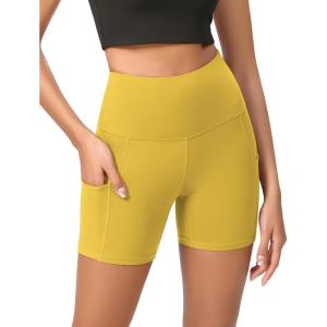 imageODODOS Womens Tummy Control Yoga Shorts 20 with Pockets High Waist Athletic Workout Shorts5quot  8quot  10quot InseamMango Mint